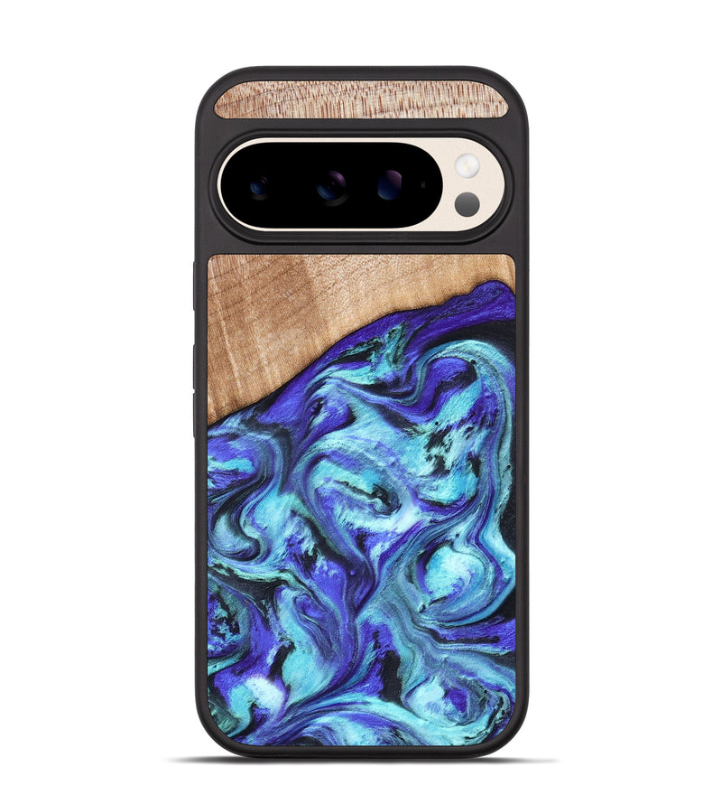 Pixel 10 Wood Phone Case - Latrice (Blue, 823110)