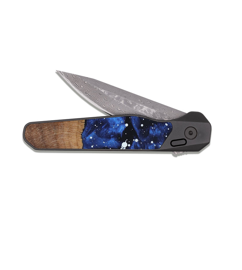 EDC Dark Damascus Wood Pocket Knife - Terra (Cosmos, 823121)