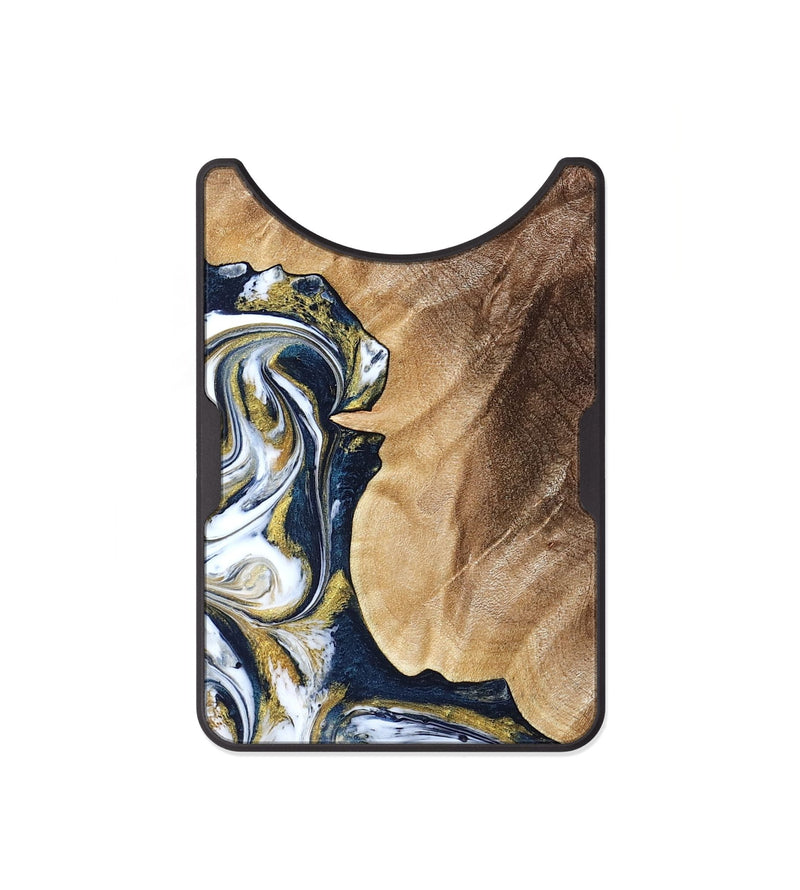 Alloy Wood Wallet - Andres (Teal & Gold, 823139)