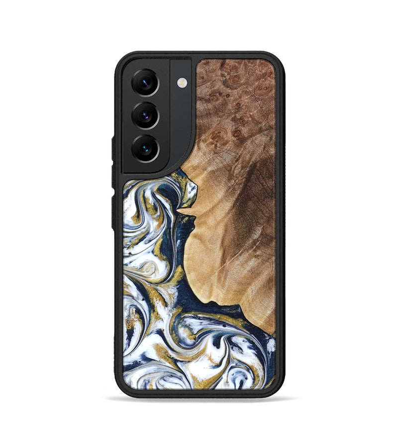 Galaxy S22 Wood Phone Case - Andres (Teal & Gold, 823139)