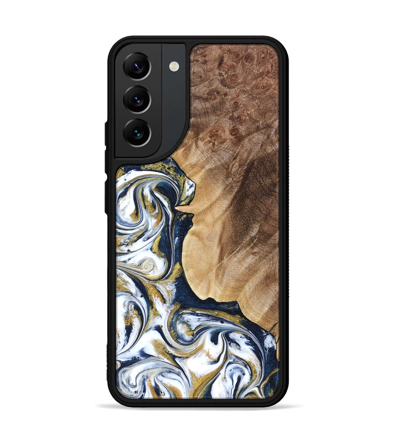 Galaxy S22 Plus Wood Phone Case - Andres (Teal & Gold, 823139)