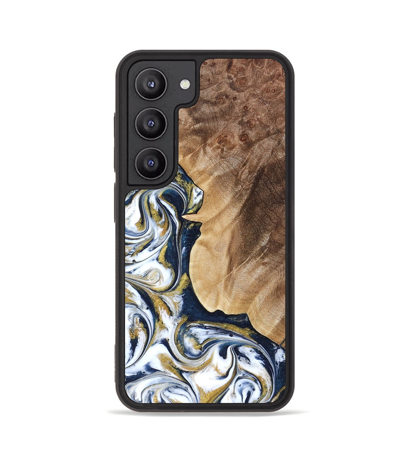 Galaxy S23 Wood Phone Case - Andres (Teal & Gold, 823139)