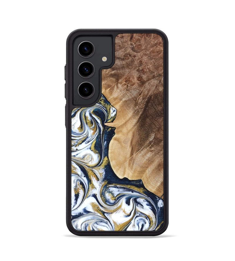 Galaxy S24 Wood Phone Case - Andres (Teal & Gold, 823139)
