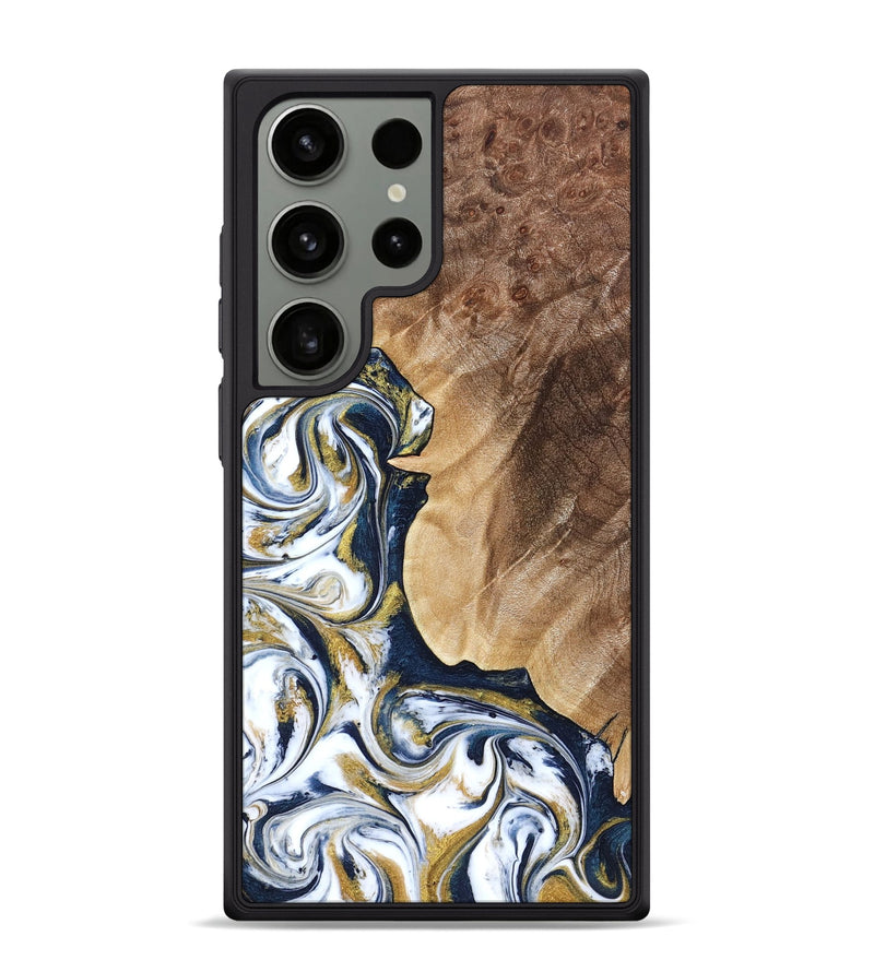 Galaxy S24 Ultra Wood Phone Case - Andres (Teal & Gold, 823139)