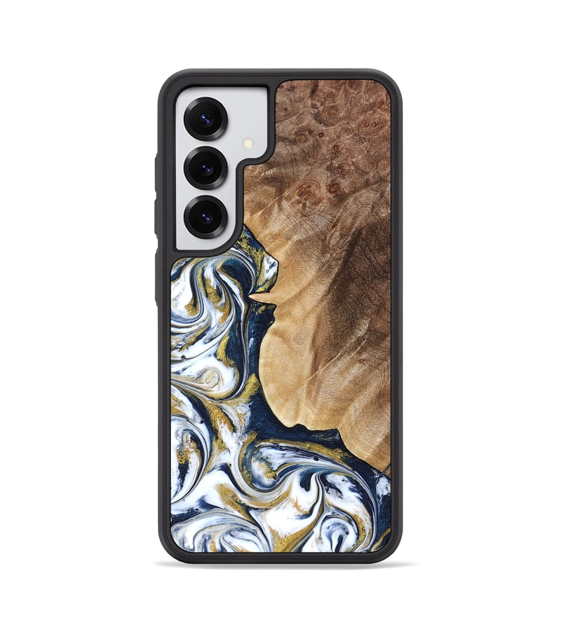 Galaxy S25 Wood Phone Case - Andres (Teal & Gold, 823139)