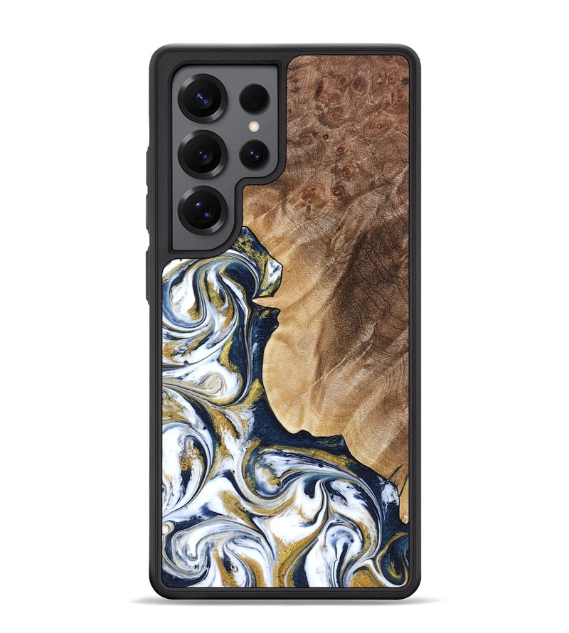 Galaxy S25 Ultra Wood Phone Case - Andres (Teal & Gold, 823139)