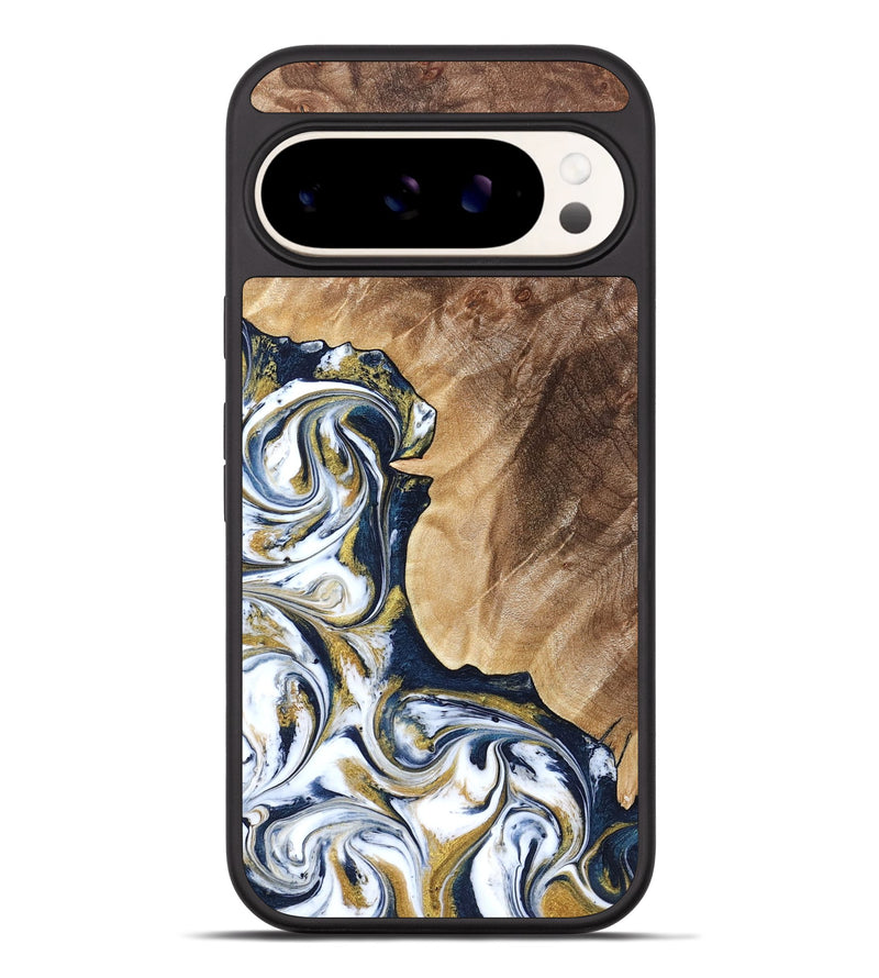Pixel 9 Pro XL Wood Phone Case - Andres (Teal & Gold, 823139)