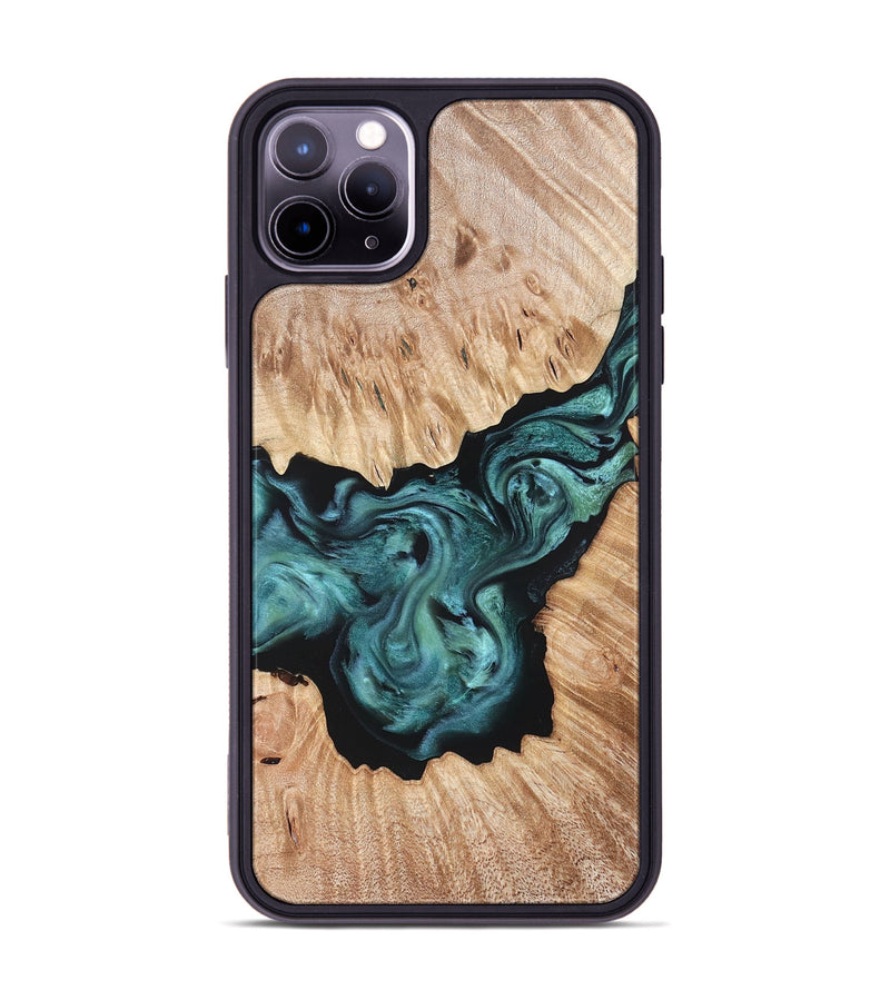 iPhone 11 Pro Max Wood Phone Case - Regan (Green, 823143)