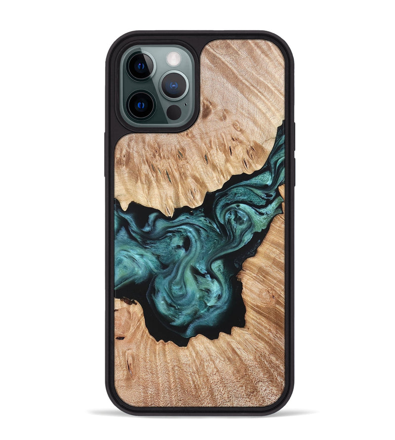 iPhone 12 Pro Max Wood Phone Case - Regan (Green, 823143)