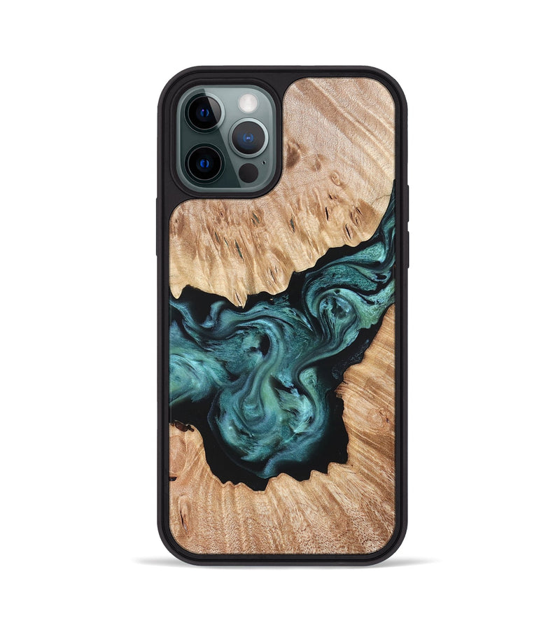 iPhone 12 Pro Wood Phone Case - Regan (Green, 823143)