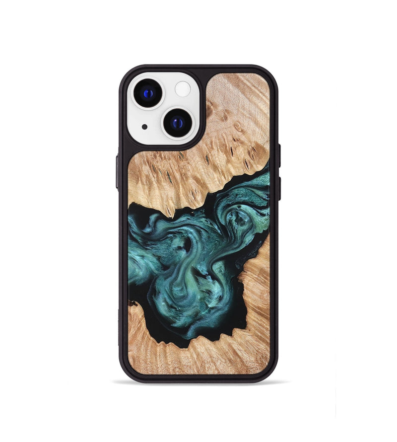 iPhone 13 mini Wood Phone Case - Regan (Green, 823143)