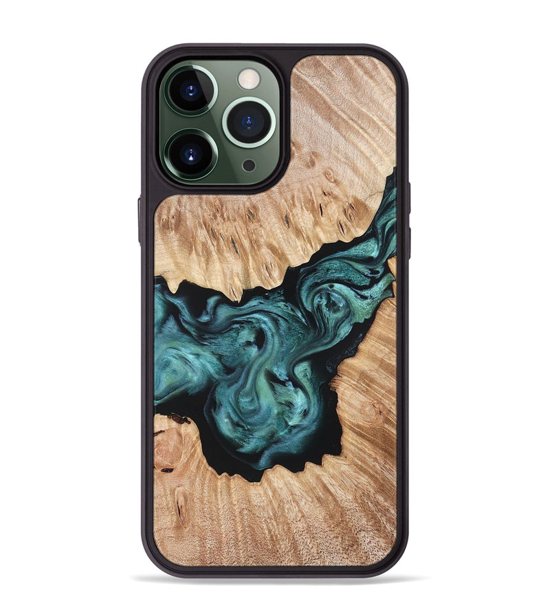 iPhone 13 Pro Max Wood Phone Case - Regan (Green, 823143)