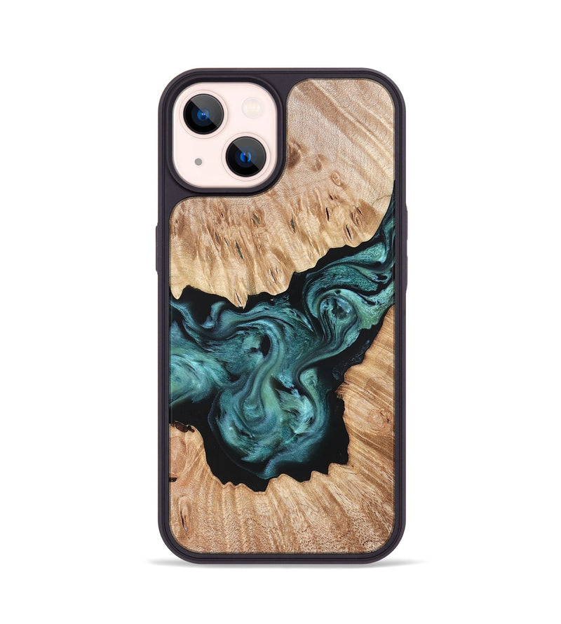 iPhone 14 Wood Phone Case - Regan (Green, 823143)