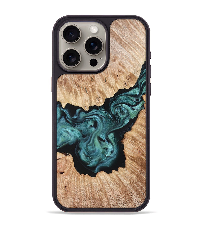 iPhone 15 Pro Max Wood Phone Case - Regan (Green, 823143)