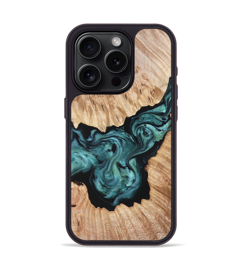 iPhone 15 Pro Wood Phone Case - Regan (Green, 823143)