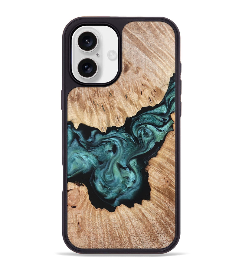 iPhone 16 Plus Wood Phone Case - Regan (Green, 823143)