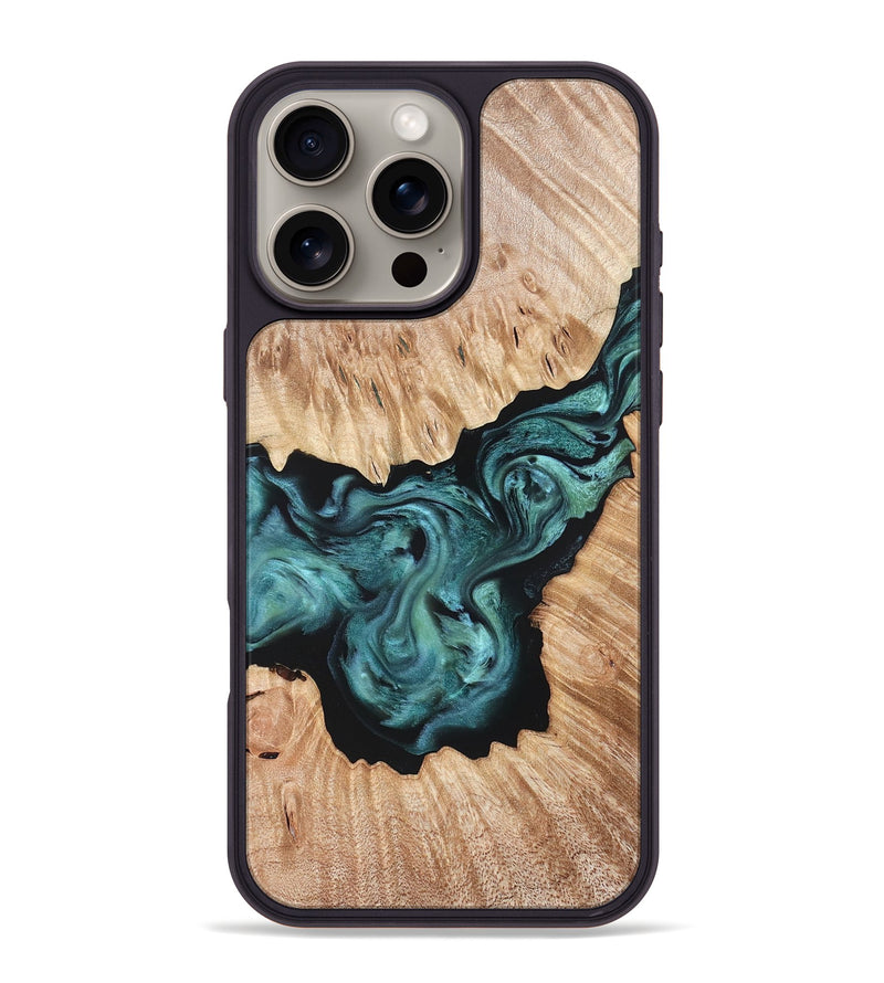 iPhone 16 Pro Max Wood Phone Case - Regan (Green, 823143)