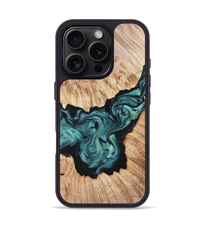 iPhone 16 Pro Wood Phone Case - Regan (Green, 823143)