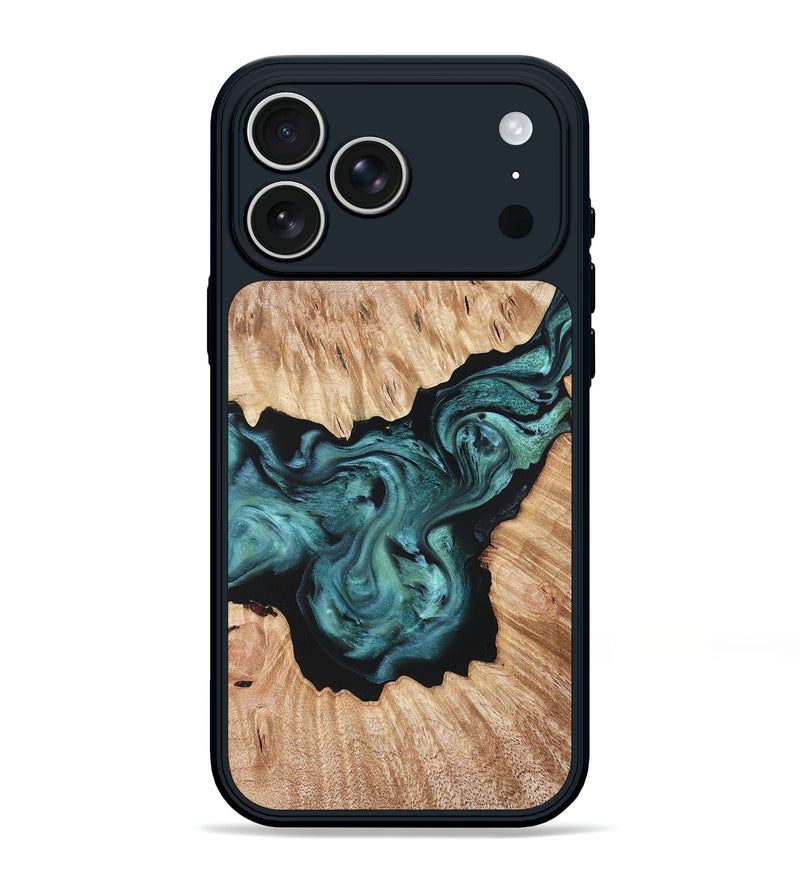 iPhone 17 Pro Max Wood Phone Case - Regan (Green, 823143)