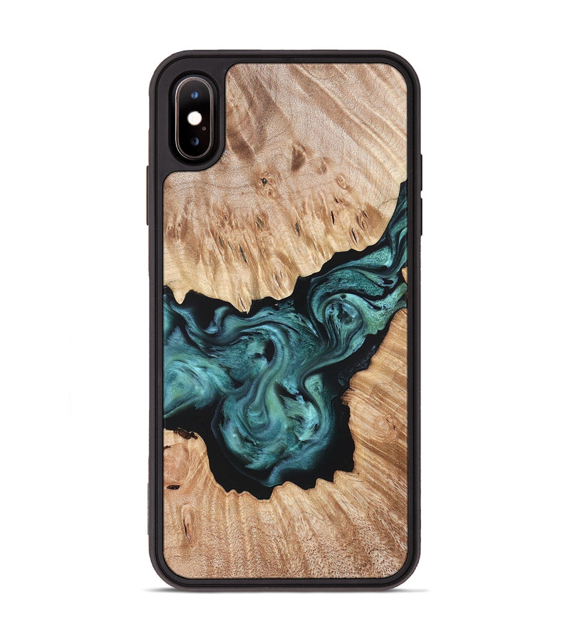 iPhone Xs Max Wood Phone Case - Regan (Green, 823143)