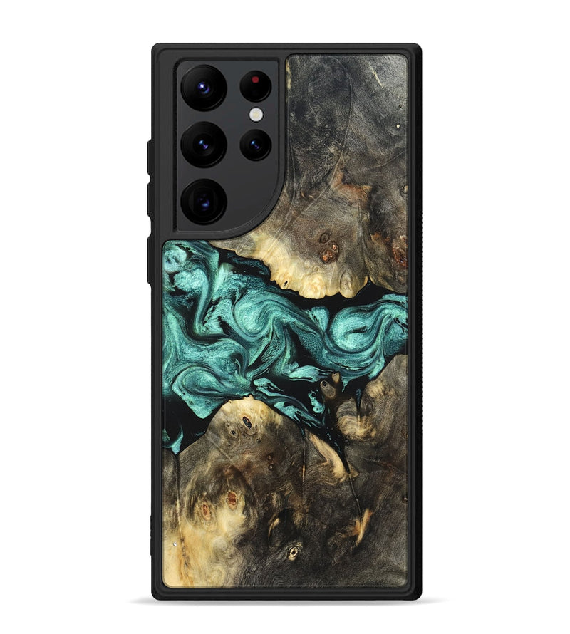 Galaxy S22 Ultra Wood Phone Case - Zella (Green, 823144)
