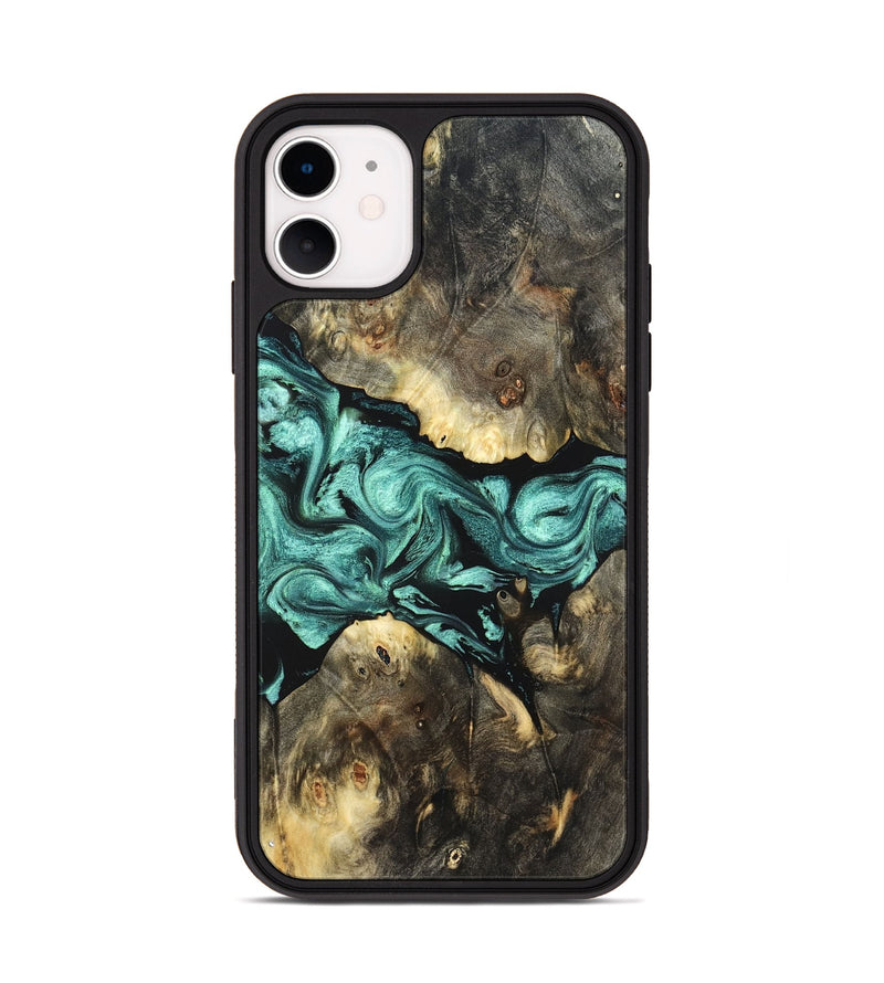 iPhone 11 Wood Phone Case - Zella (Green, 823144)