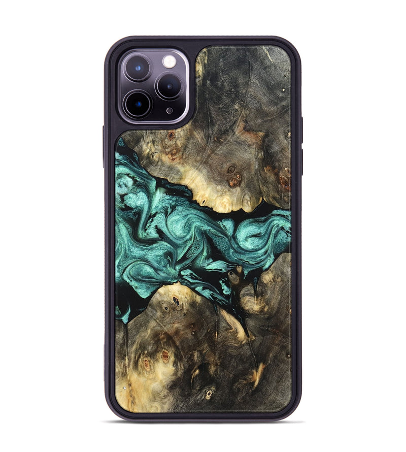 iPhone 11 Pro Max Wood Phone Case - Zella (Green, 823144)