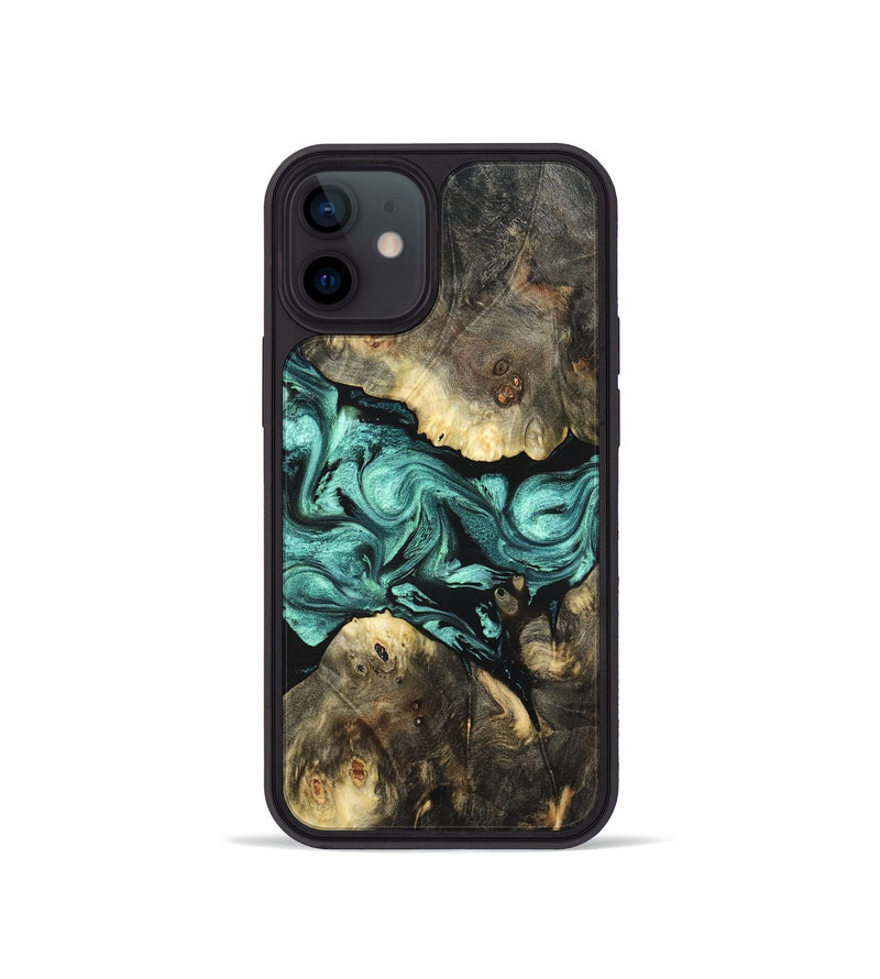 iPhone 12 mini Wood Phone Case - Zella (Green, 823144)