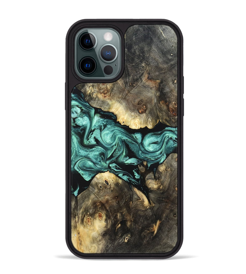 iPhone 12 Pro Max Wood Phone Case - Zella (Green, 823144)