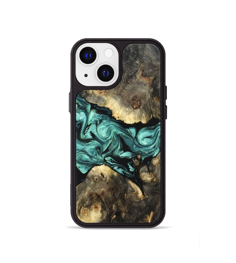 iPhone 13 mini Wood Phone Case - Zella (Green, 823144)