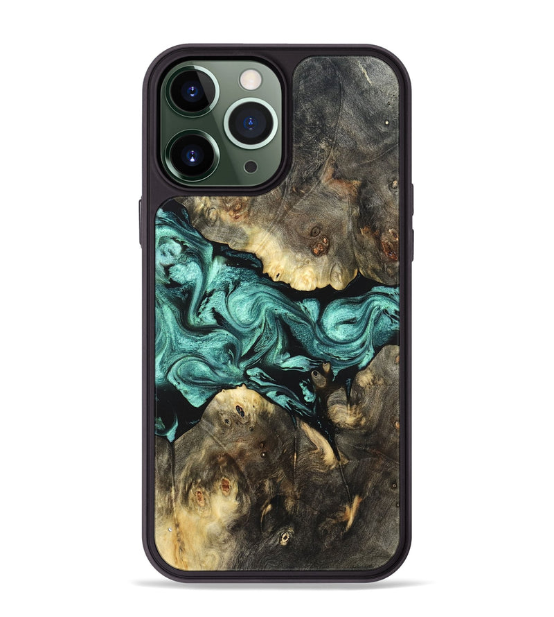 iPhone 13 Pro Max Wood Phone Case - Zella (Green, 823144)