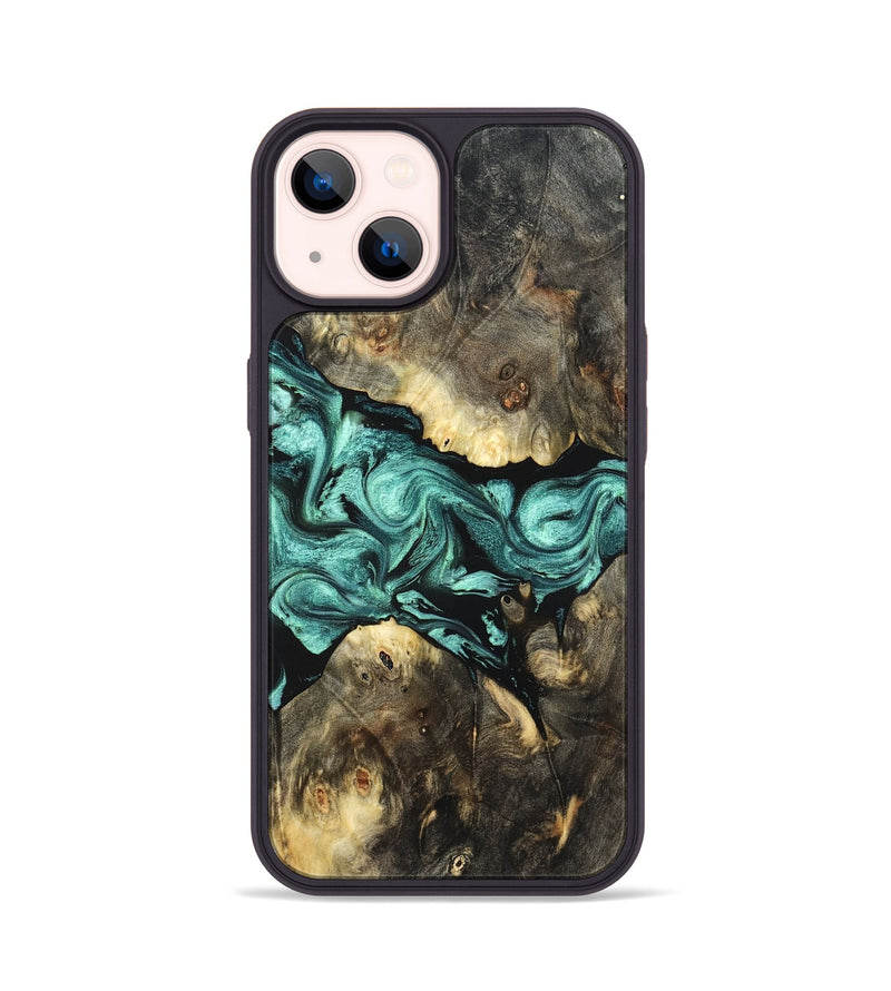 iPhone 14 Wood Phone Case - Zella (Green, 823144)