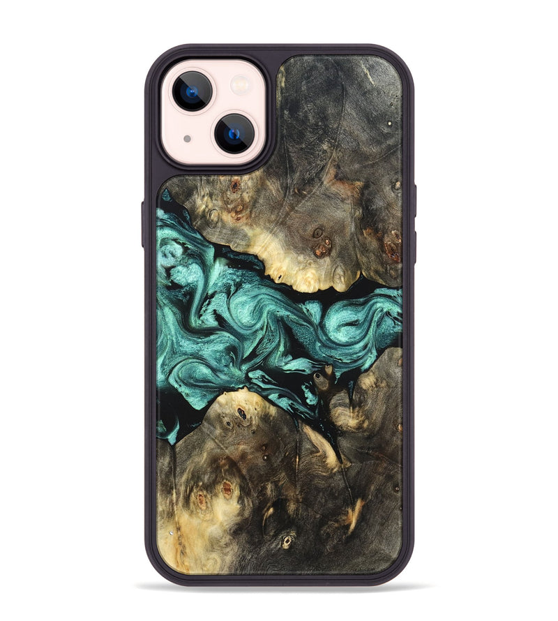 iPhone 14 Plus Wood Phone Case - Zella (Green, 823144)