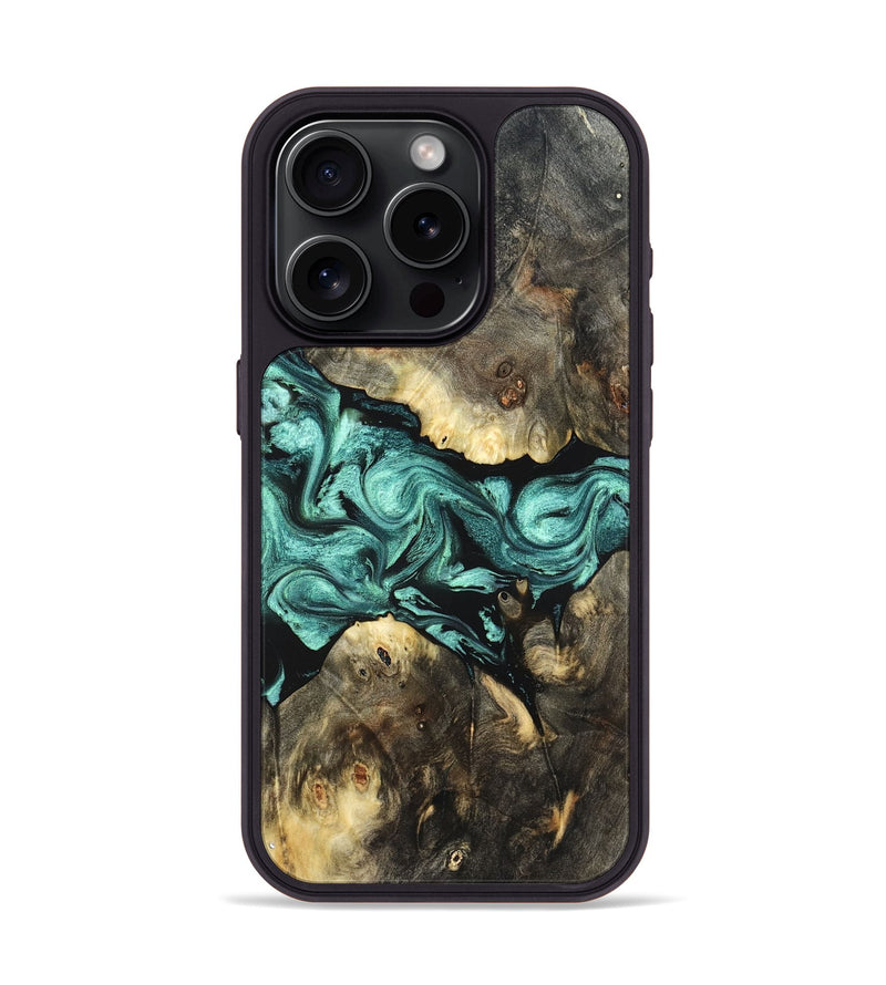 iPhone 15 Pro Wood Phone Case - Zella (Green, 823144)