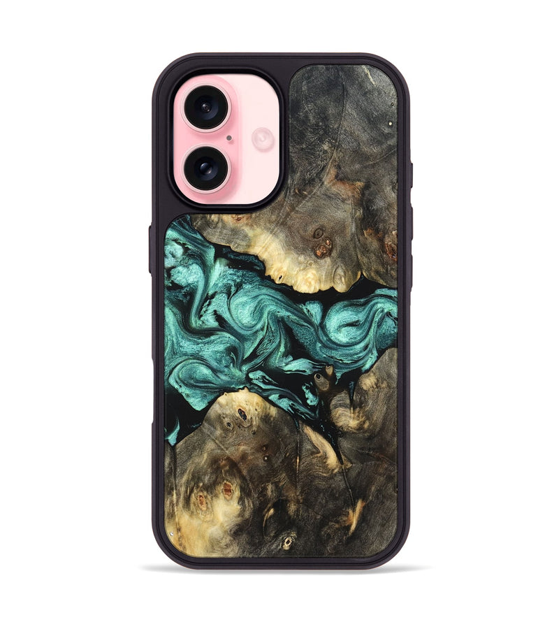 iPhone 16 Wood Phone Case - Zella (Green, 823144)