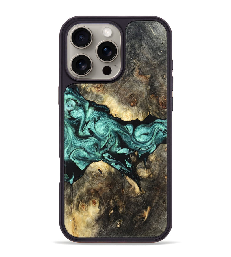 iPhone 16 Pro Max Wood Phone Case - Zella (Green, 823144)