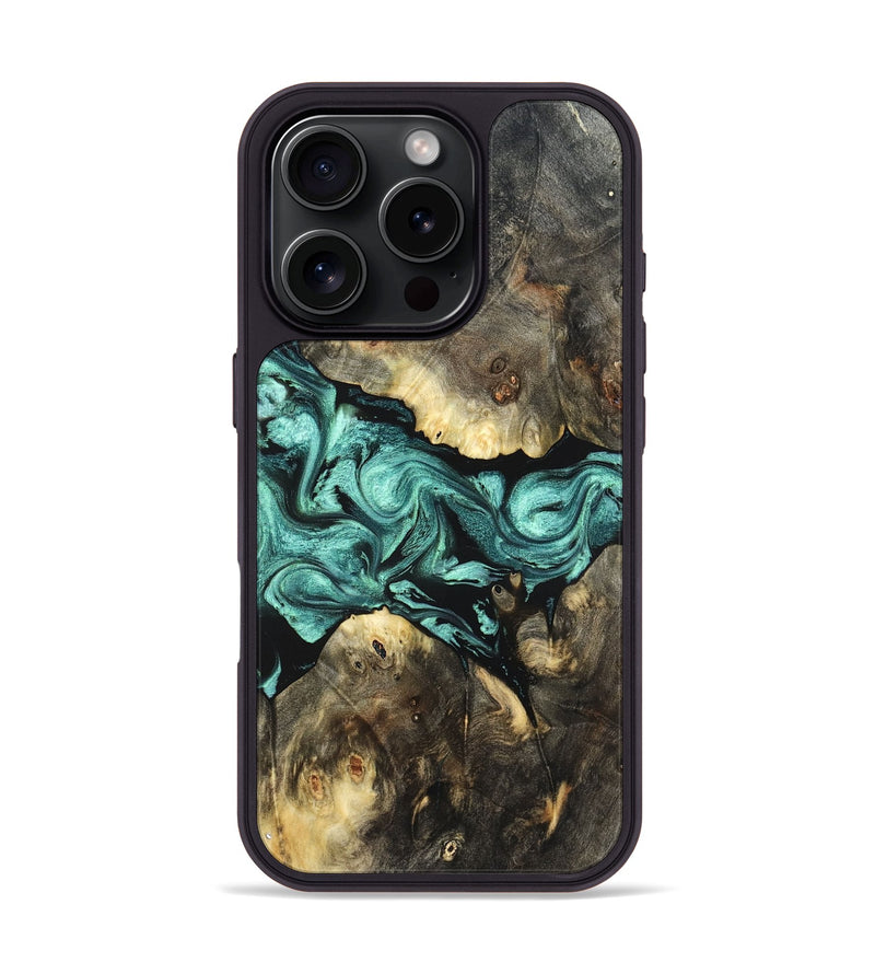 iPhone 16 Pro Wood Phone Case - Zella (Green, 823144)