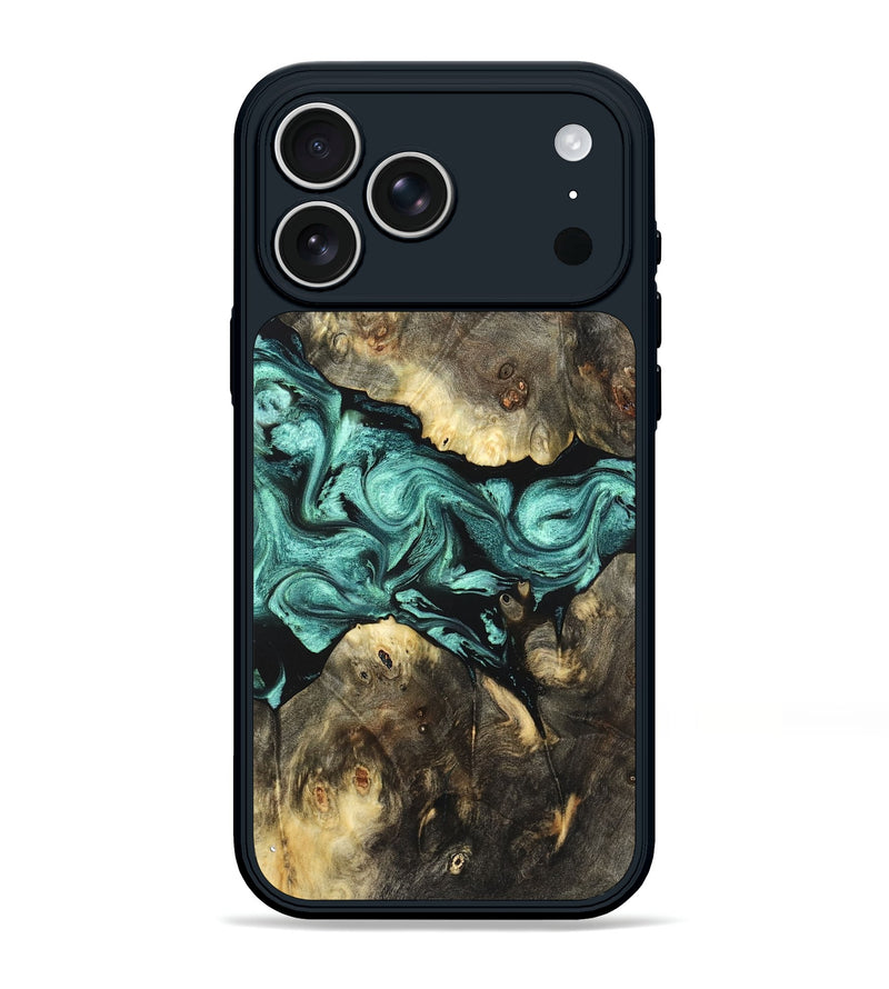 iPhone 17 Pro Max Wood Phone Case - Zella (Green, 823144)