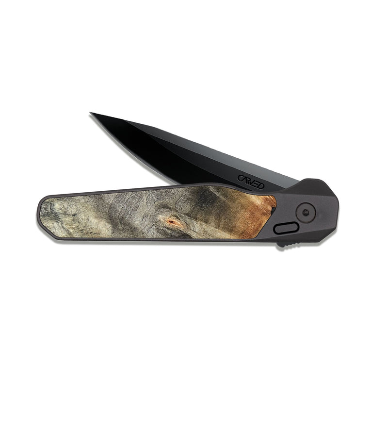 EDC Dark Slate Wood Pocket Knife - Briana (Green, 823148)