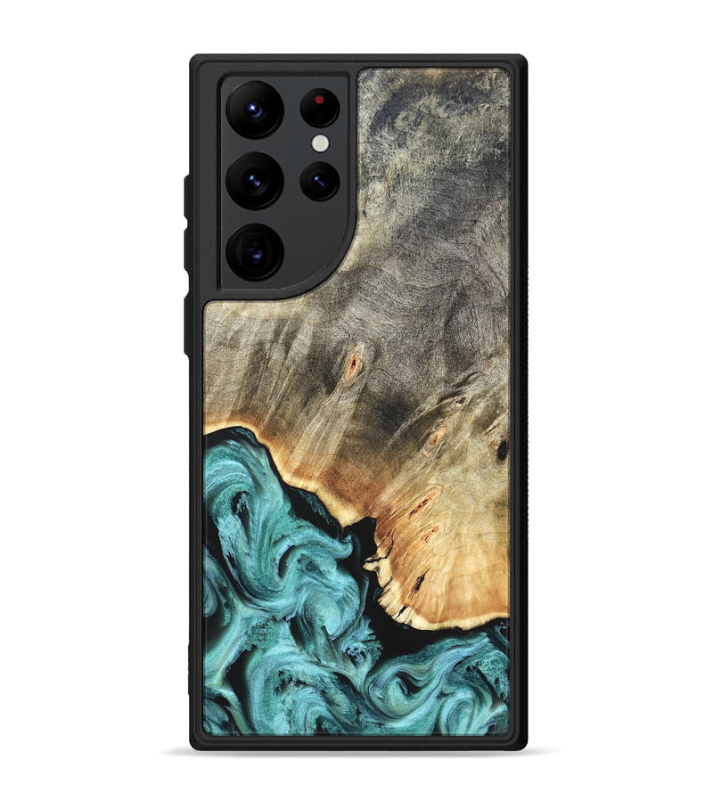Galaxy S22 Ultra Wood Phone Case - Briana (Green, 823148)
