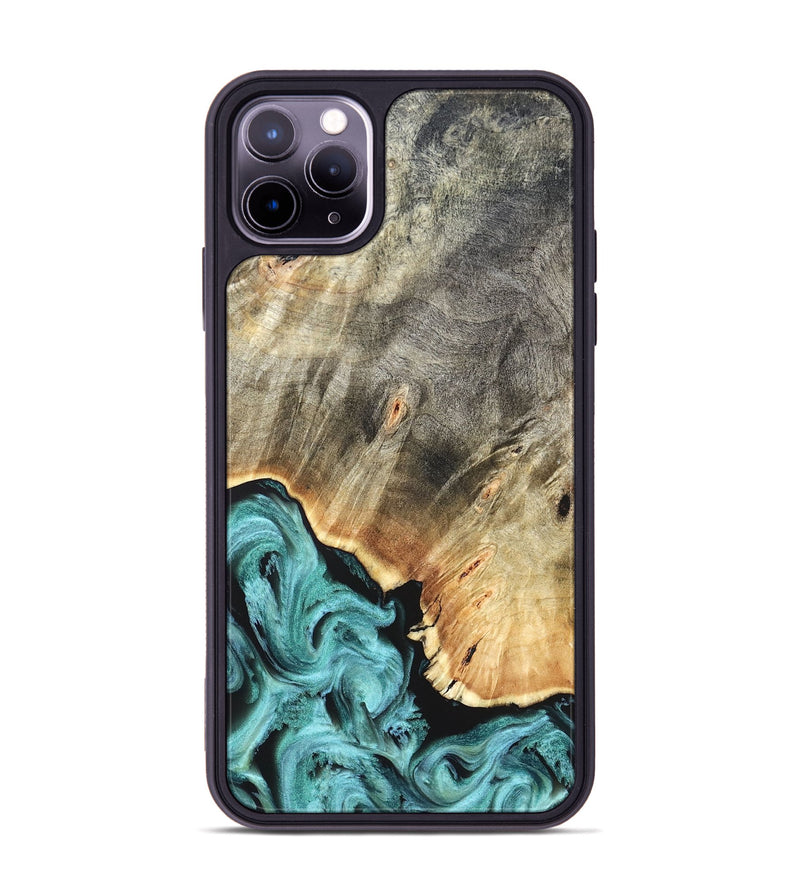 iPhone 11 Pro Max Wood Phone Case - Briana (Green, 823148)