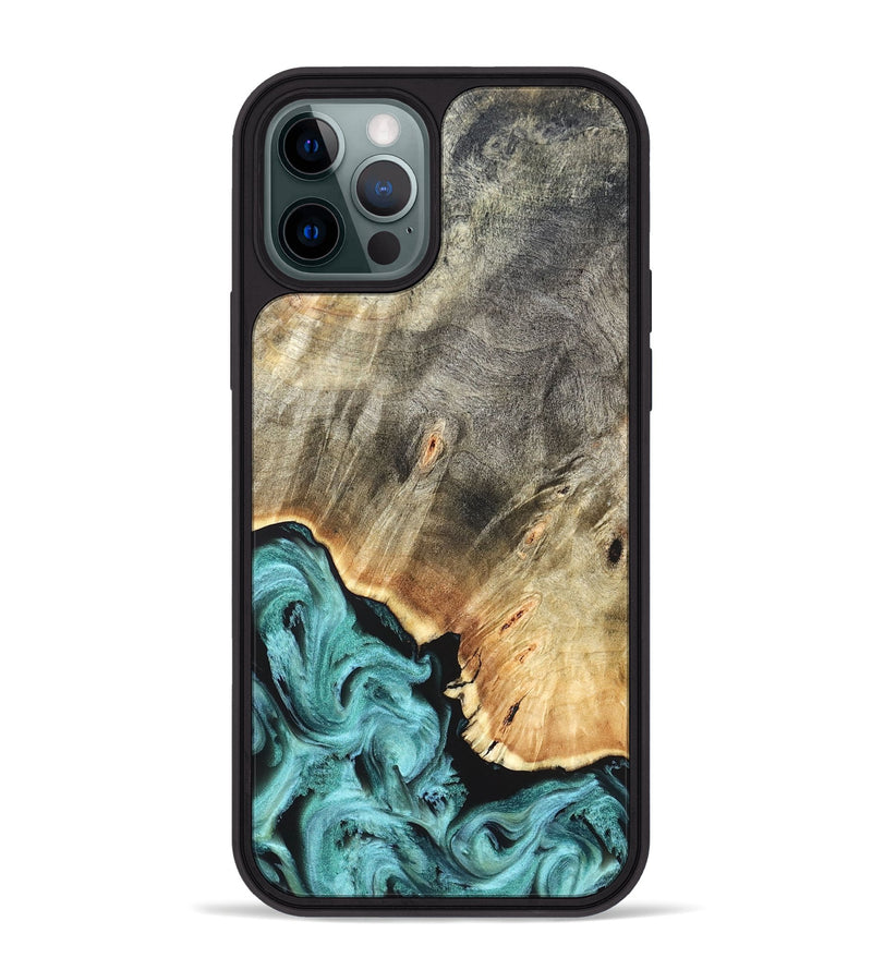 iPhone 12 Pro Max Wood Phone Case - Briana (Green, 823148)