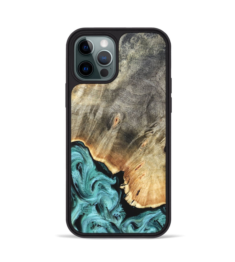 iPhone 12 Pro Wood Phone Case - Briana (Green, 823148)