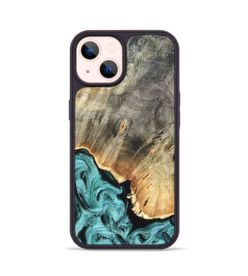 iPhone 14 Wood Phone Case - Briana (Green, 823148)