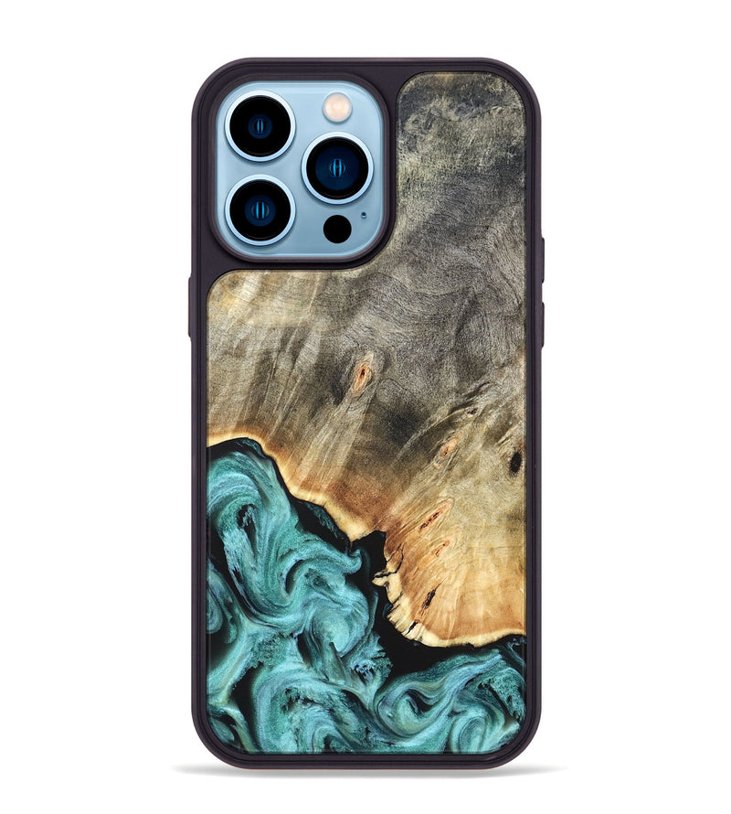 iPhone 14 Pro Max Wood Phone Case - Briana (Green, 823148)