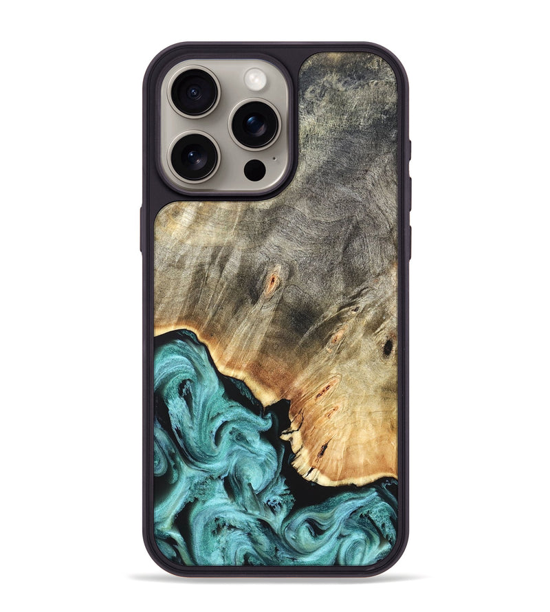 iPhone 15 Pro Max Wood Phone Case - Briana (Green, 823148)