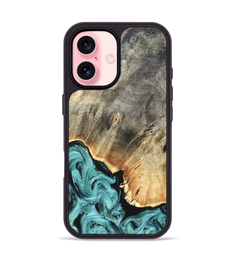 iPhone 16 Wood Phone Case - Briana (Green, 823148)
