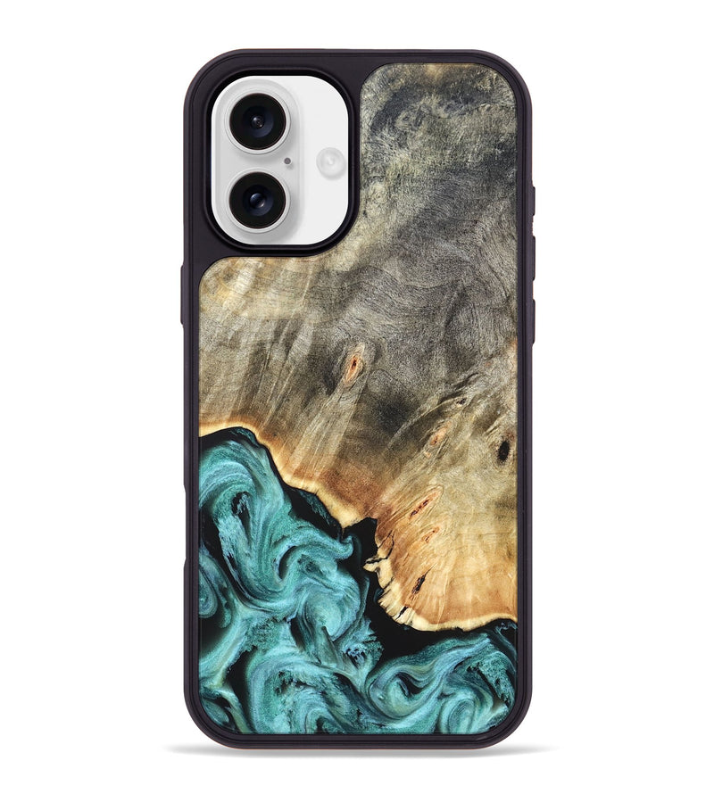 iPhone 16 Plus Wood Phone Case - Briana (Green, 823148)