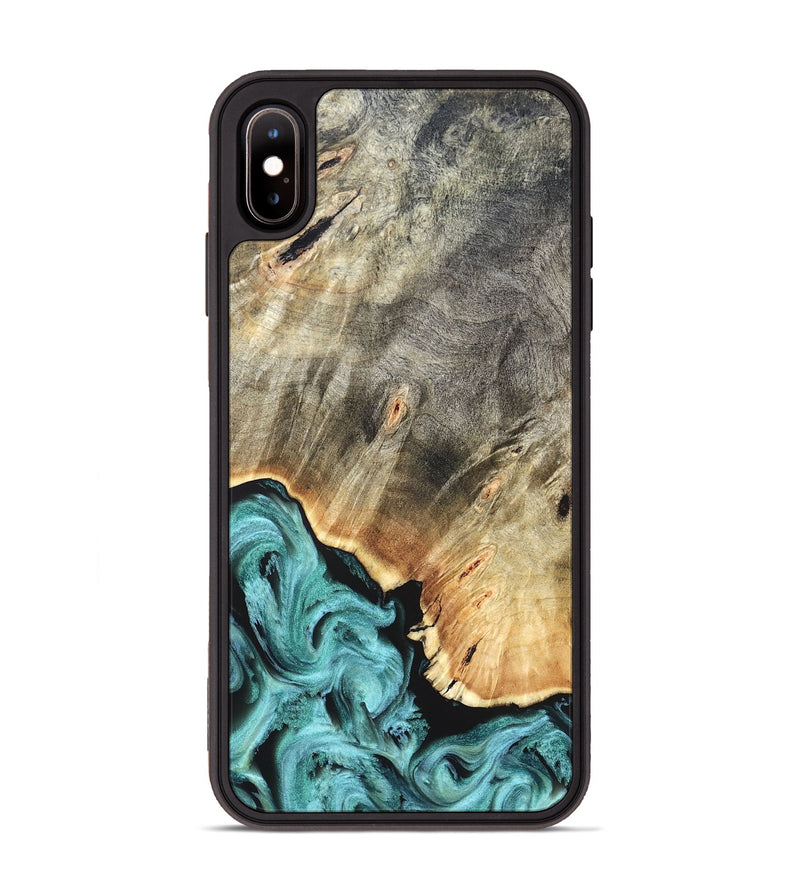 iPhone Xs Max Wood Phone Case - Briana (Green, 823148)