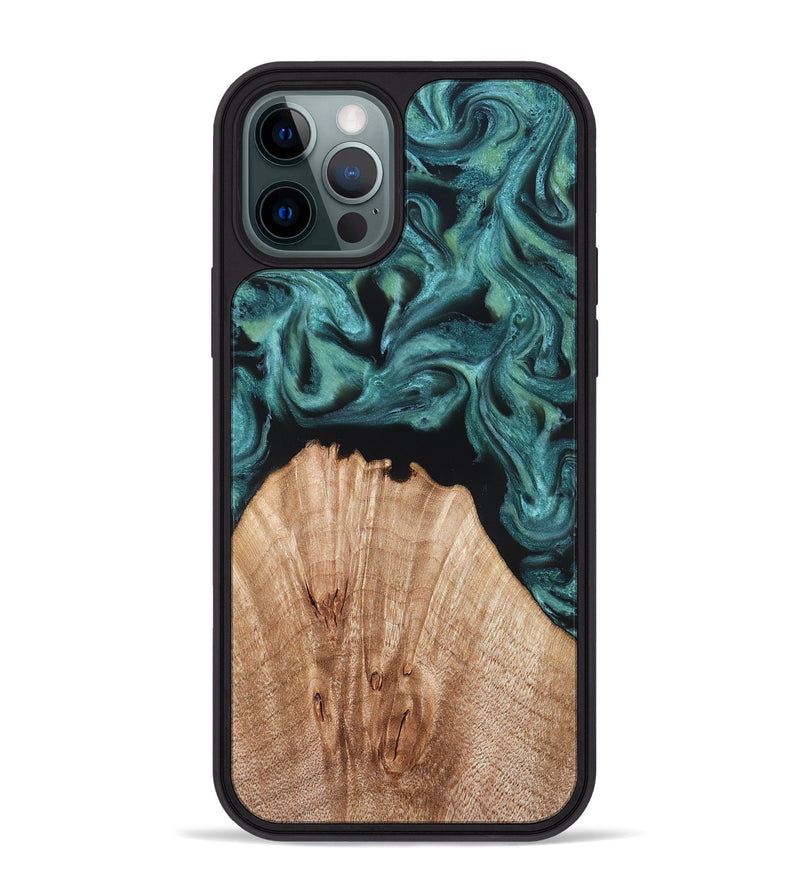 iPhone 12 Pro Max Wood Phone Case - Jayda (Green, 823150)